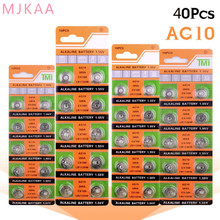 40PCS/pack AG10 LR54 Cell Coin Alkaline Battery 1.55V SR54 389 189 LR1130 SR1130 Button Batteries for Watch Toys Remote 2024 - buy cheap