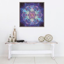 5D DIY Round Diamond Painting Cross Stitch Diamond Embroidery Kits Diamond Mosaic blue flower Home Decorative Drill 2024 - buy cheap