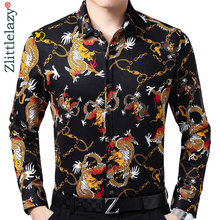 2019 new long sleeve winter warm thick floral men shirt slim fit hawaiian social shirts mens fashion christmas men's dress 41276 2024 - buy cheap