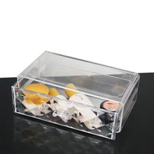 Caja grande de plástico transparente para almacenamiento de cosméticos, cajón de escritorio, organizador de escritorio, caja de maquillaje 2024 - compra barato