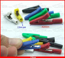 24PCS 6 colors test Alligator clip Pliers for 2mm banana plug Multimeter probes 2024 - buy cheap