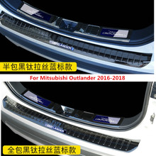 304 нержавеющая сталь задняя ударная Защитная Накладка на порог Накладка на багажник для Mitsubishi Outlander 2016 2017 2018 автомобильный Стайлинг 2024 - купить недорого