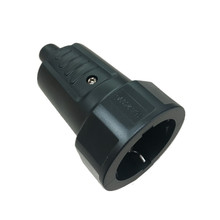Black 16A 250V PVC shell wiring assembly outlet connet European standard power Adaptor detachable female socket 2024 - buy cheap