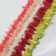 Mini. order is $7!5~20mm Multicolor Coral Branch Plantlet Twig Freeform Loose Beads 15" 2024 - buy cheap