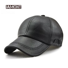 JAMONT Men Baseball Cap Leather Fashion High Quality Casual Brand Summer Solid Pu Leather Snapback Hats Bone Masculino Wholesale 2024 - buy cheap