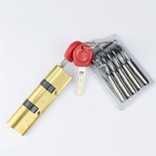 Anti-Theft Gate Door 110 115 120 125 130MM Double Wheel Fork Lock Core Safety Brass Double Spring Super AB Door Cylinder 2024 - buy cheap