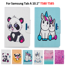 Tablet Case For Funda Samsung Galaxy Tab A 10.1 Case T580 SM-T580 T585 Cute Panda Unicorn Cover For Samsung Galaxy Tab A 10.1 2024 - buy cheap