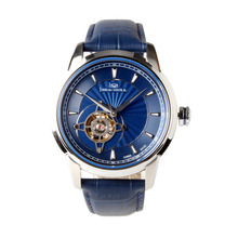 New arrival Seagull 3 Hands Flywheel Exhibition Back Blue Dial Automatic Men's Watch Genuine Leather 819.32.1014K 2024 - buy cheap