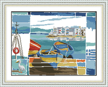 Seaside scenery 2 cross stitch kit aida 14ct 11ct count printed canvas stitches embroidery DIY handmade needlework 2024 - buy cheap