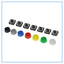 20PCSMixed color Smart Electronics Tactile Push Button Switch Momentary 12*12*7.3MM Micro Switch Button + 5 Colors Tact Cap 2024 - buy cheap