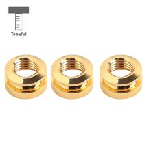 Tooyable cabo de substituição de guitarra, 3x dourado durável captador botões de correia para guitarra/baixo acessório 15x8mm 2024 - compre barato