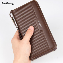 Casual Embossed Stripes Men Wallets Long Large Capacity Multi Function Zipper Phone Bit Credit Card Holder Clutch Purse Wallet 2024 - buy cheap