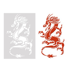 Dragon Stencil Cake Mould DIY Fondant Decorating Tools for Party Festival DIY Kids Painting Scrapbook Template Stencils 2024 - buy cheap