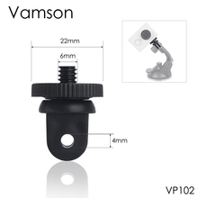 Vamson for Go Pro Accessories Mini Tripod Screw Mount Adapter With 1/4" Screw Monopod For GoPro Hero 3+ for Xiaomi for yi  VP102 2024 - buy cheap