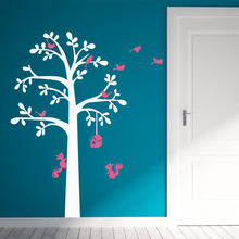 Новые резные Стикеры для семейного дерева 3D большие настенные наклейки для детских комнат для девочек домашний декор белка художественное украшение на стену настенные наклейки 2024 - купить недорого