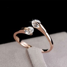 Anéis para meninas e mulheres 100 peças, ajustável, anel banhado ao teto e cristal, frete grátis, alta qualidade 2024 - compre barato