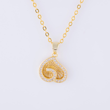 Женское ожерелье с подвеской из золота, розового золота, меди и циркония, 2018 2024 - купить недорого