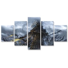 Dark Souls Nameless King Game Poster Paintings 5 Panels Modular Picture Decotative Painting Pictures on The Wall 2024 - buy cheap