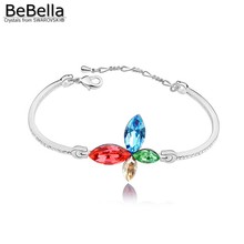 BeBella-pulsera de mariposa de cristal para niñas, hecha con Cristales austriacos de Swarovski, regalo de Navidad 2024 - compra barato