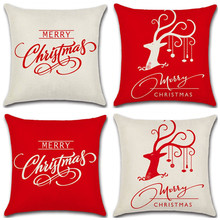 Christmas Pillow Cover  Christmas Gift Cheap Cushion Cover for Sofa Christmas Decoration Merry Christmas 45*45cm 2024 - buy cheap