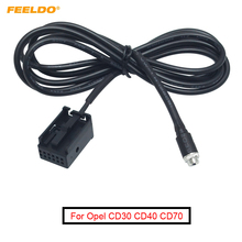 FEELDO-Cable adaptador de AUX-IN para Radio de coche, conector hembra de Audio MP3, CD, 10 piezas, para Opel CD30, CD40, DVD, 90, NAVI, puerto de 12 Pines, Cable auxiliar 2024 - compra barato