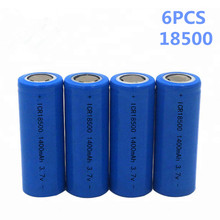 6pcs/lot SHSEJA 3.7V 18500 1400mAh rechargeable lithium battery 3.7V strong light flashlight anti-light special lithium battery 2024 - buy cheap