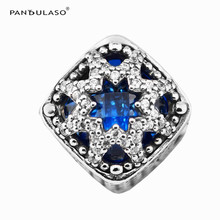 Abalorio de belleza Glacial para mujer, cuentas azules oscuras, dijes para pulseras originales, joyería de plata de ley 925 2024 - compra barato