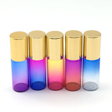 5pcs 5ml Roller Bottle Gradient Colorful Empty Roll on Ball Essential Oil  Perfume Sample Glass Vial 2024 - buy cheap