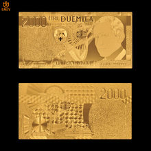 Decoração de cédulas de ouro italiano, moeda da prata 2000, réplica de papel, coleção de dinheiro falso 2024 - compre barato
