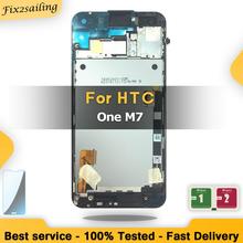 High QualitFor HTC One M7 802D 802W Lcd Screen display With Touch Glass Digitizer Assembly Single or Dual Sim Replacement Frame 2024 - buy cheap