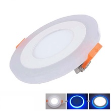 Luminária led redonda, 6w, 9w, 16w, 24w e 3 modelos, luz de painel colorida dupla, luzes de teto embutidas, iluminação interna
