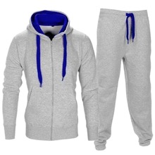 Fitness Tracksuit Men Autumn Sportwear Hoodies Pants Mens Set 2pcs Zipper Hooded Sweatshirt Jacket Pant Moleton Masculino 2024 - buy cheap