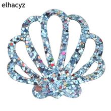 20pcs/lot New Arrival Glitter Shell Pads Patches for Girls Hair Bows Hair Accessories Summer Kids Headband DIY Craft Decoration 2024 - buy cheap