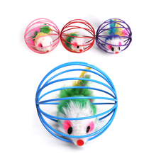 1pcs Funny Pet Kitten Cat And Mouse Game Toy Rat Mice Ball Cage Toys With Interactive Play Cat Favorite 2024 - buy cheap