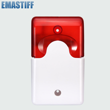 eMastiff 110dB Volume Wired Strobe Flash Alarm Siren Horn 12VDC Red Light For Alarm System Security 2024 - buy cheap