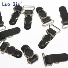Luo Qiu100 Uds./lote 20MM corsé negro de plástico pierna liguero gancho Clip extremos de la Liga medias agarres tirantes clips 2024 - compra barato