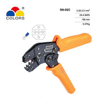 COLORS/DERUI SN-02C  Mini European Straight  terminal cable lug Crimping plier tool 0.25-2.5mm2 hand tools Crimper pliers 2024 - buy cheap
