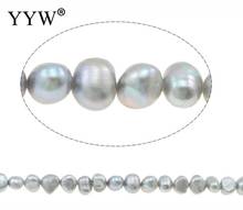 High Quality 6-7mm 100% Natural Freshwater Pearl Beads grey Baroque Pearl Loose Beads For DIY Necklace Bracelat Jewelry Making 2024 - buy cheap