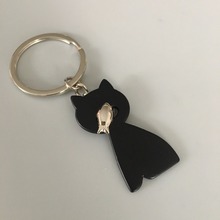 black cat key chain key ring kitty keychain key holder cute portachiavi chaveiro llaveros mujer bag charm free shipping 2024 - buy cheap