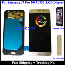 Pantalla LCD AMOLED para móvil, montaje de digitalizador táctil para SAMSUNG J7 pro 2017, J730, J730, 2017 2024 - compra barato