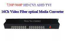 960P 16Ch AHD CVI TVI Video Optical Converter Single mode 20km fiber optic video optical transmitter & receiver 16 CH Video BNC 2024 - buy cheap