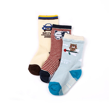 1-3 years male baby in tube socks dispensing non-slip cotton bear and car pattern children socks boys socks w069  2024 - buy cheap