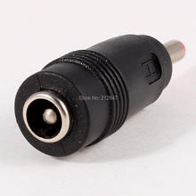 Ponta vermelha 3.5x1.35mm Plugue Macho para 5.5x2.1mm Feminino Jack DC Power Conector Preto 2024 - compre barato