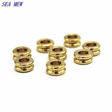 SEA MEW 100 PCS 7*3mm Metal Raw Brass Spacer Beads 3mm Hole Beads Flat Beads For Jewelry Making 2024 - buy cheap