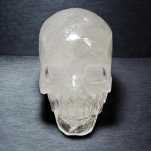 Natural de cristal branco personalidade crânio decoração crânio modelo 13.3*8.8*10.9cm frete grátis 2024 - compre barato