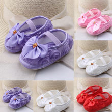 Newborn Infant Baby Girls Non-Slip Soft Crib Shoes Princess Prewalker Sole 2024 - buy cheap