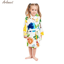 Одежда arloneet для маленьких девочек и мальчиков, пижама с длинными рукавами и принтом в виде дерева, детское полотенце с капюшоном, хлопковое пальто, ночной халат, 2019 2024 - купить недорого