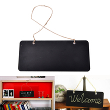 Wooden Mini Blackboard Chalkboard Message Sign With Hang String Wedding Party Decoration Marriage Supplies 18.5*8cm 2024 - buy cheap