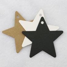 Etiquetas de papel Kraft para colgar en forma de estrella, embalaje para exhibición de Joyas, etiquetas de precios de prendas de vestir, 6x6m, 100 Uds. 2024 - compra barato