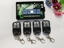 Sistema de controle remoto sem fio com 4 canais rf, motor e porta elétrica, receptor de código de aprendizagem, 220v